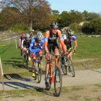 Ryan Trebon pulls the lead group along